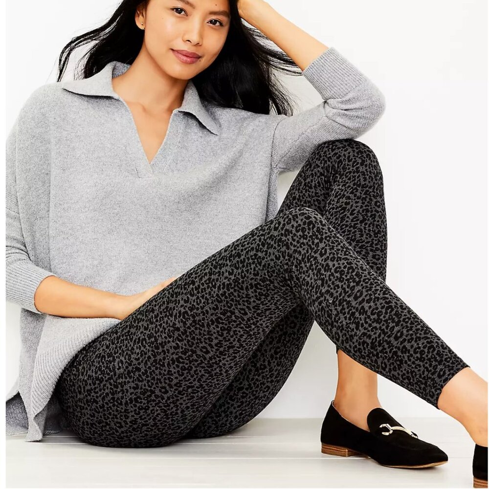 NWT Loft Leopard Print Ponte Leggings